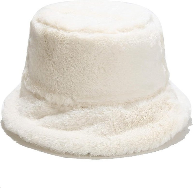 Women's Winter Faux Fur Fuzzy Warm Bucket Hat
